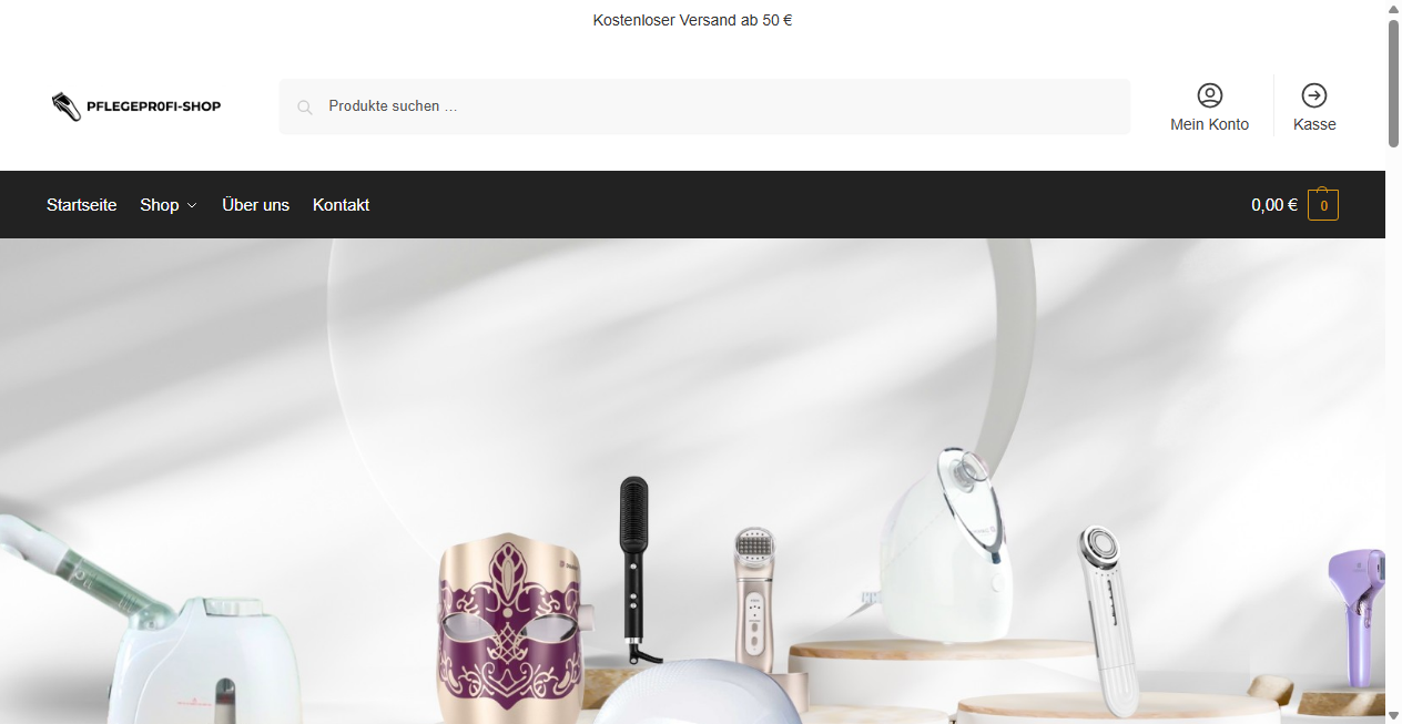 Screenshot von pflegeprofi-shop.com