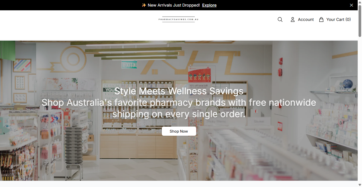 Screenshot von pharmacysavingshub.shop