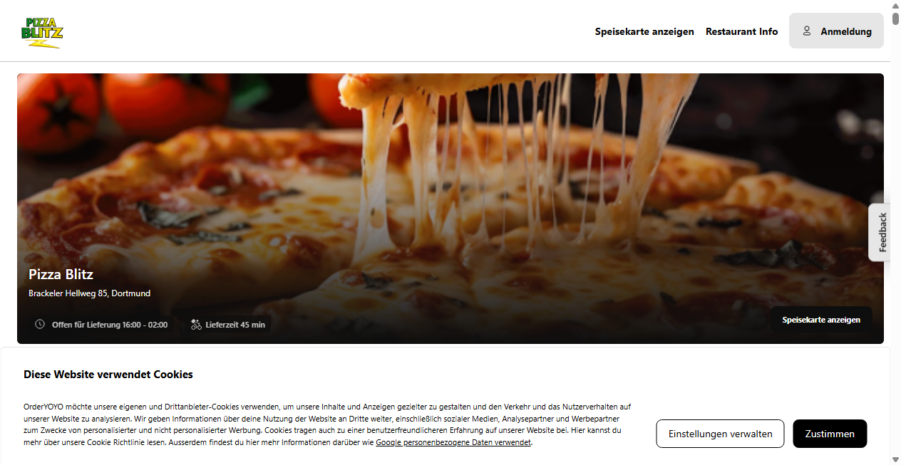 Screenshot von pizza-blitz-bestellen.de