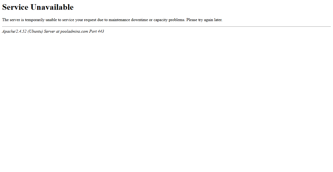 Screenshot von pooladmins.com