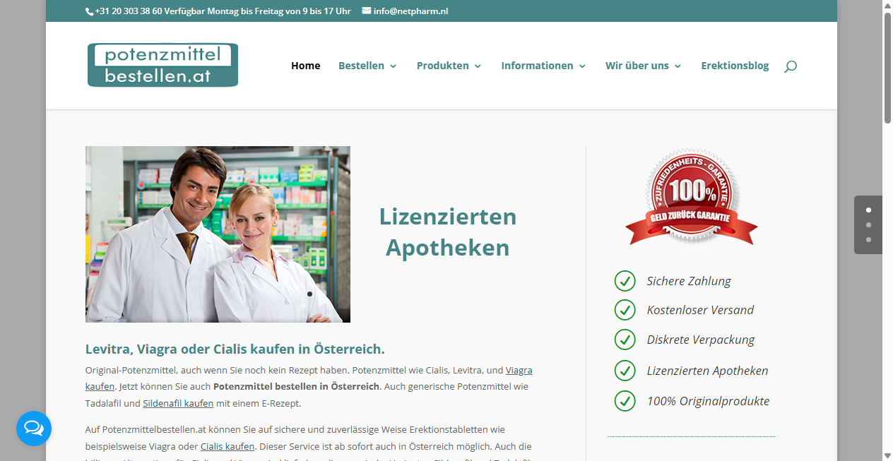 Bestätigte Warnung zu potenzmittelbestellen.at (2026)
