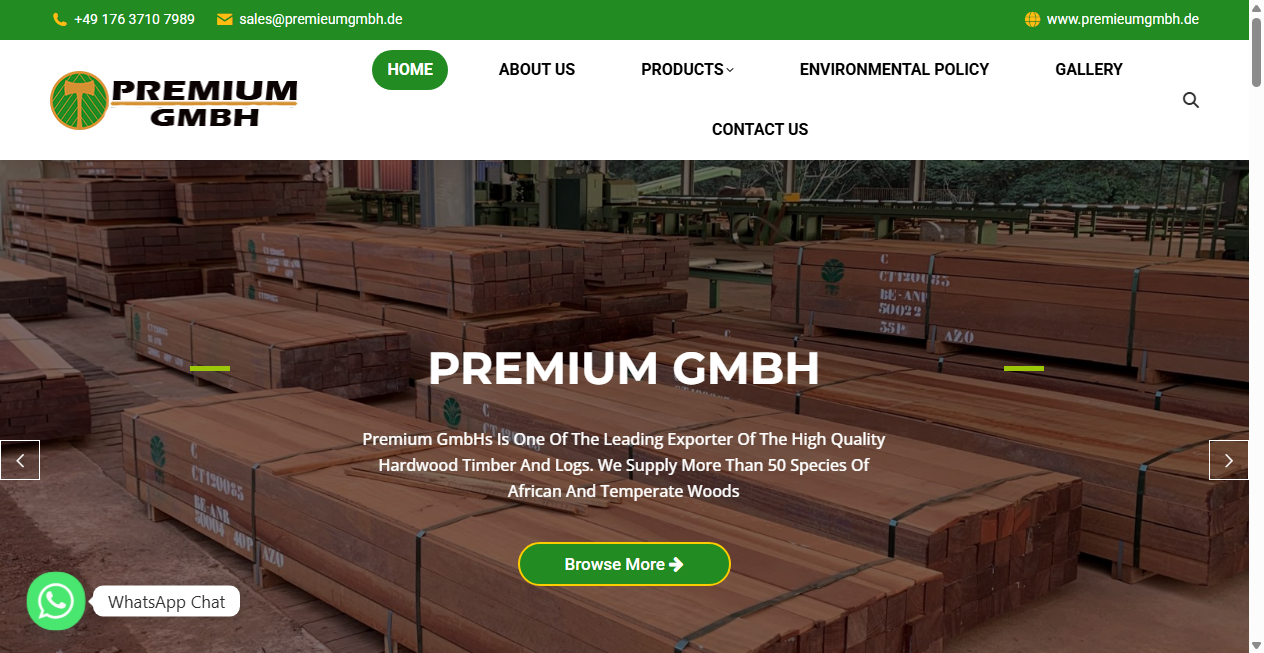 Screenshot von premieumgmbh.de