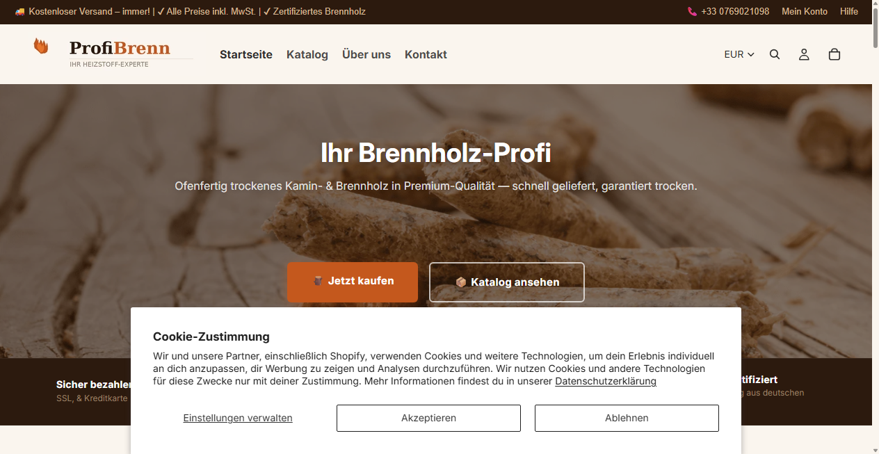 Screenshot von profibrennde.com