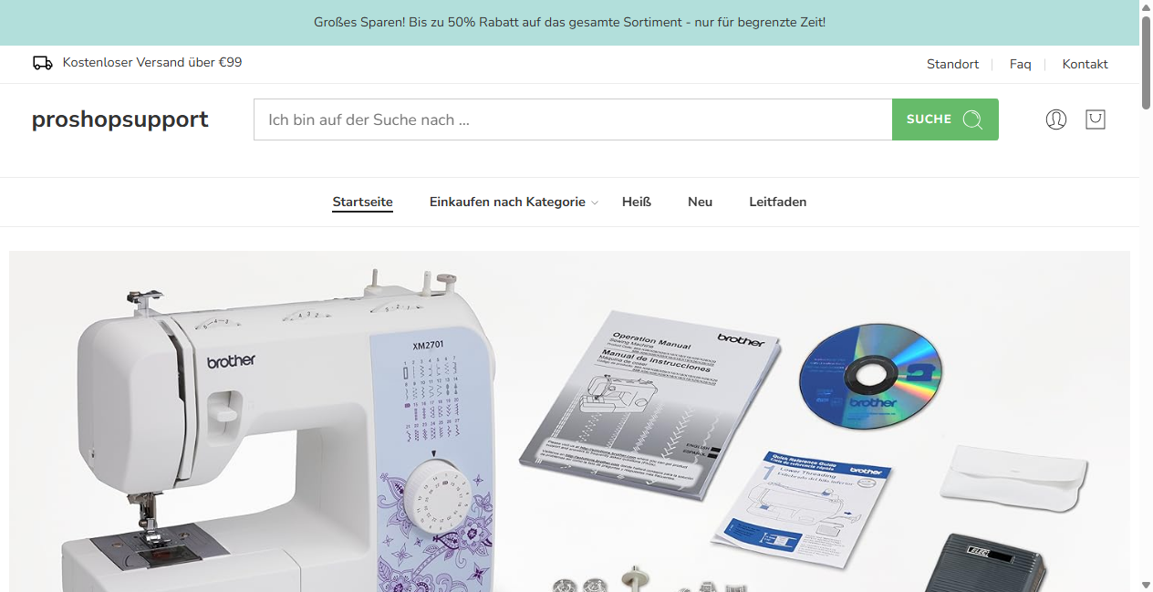 Screenshot von proshopsupport.de