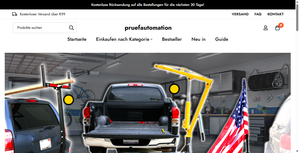 Screenshot von pruefautomation.de
