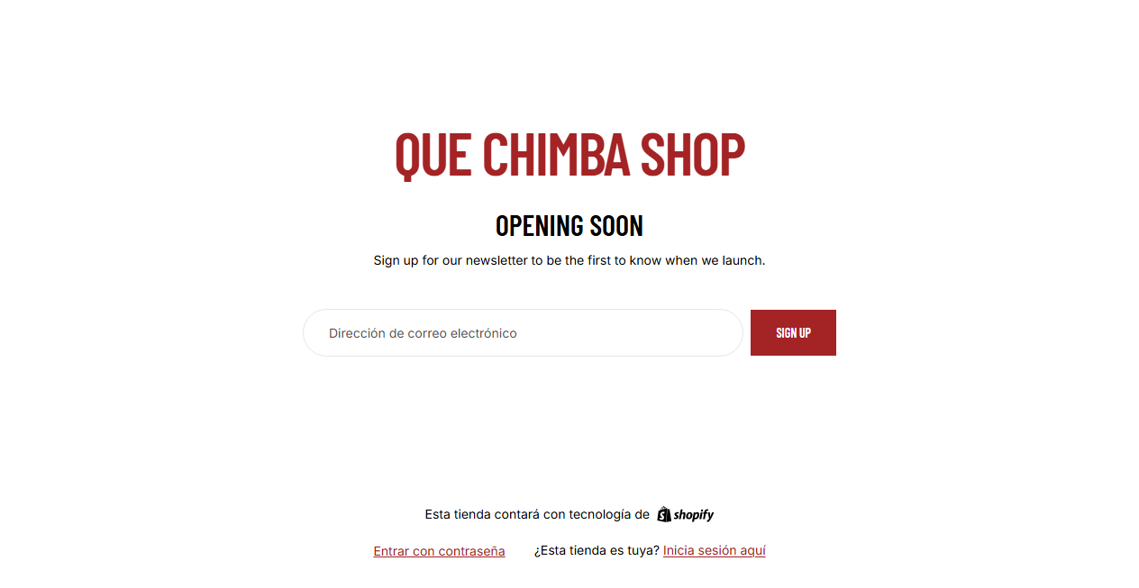 Screenshot von quechimbashops.com