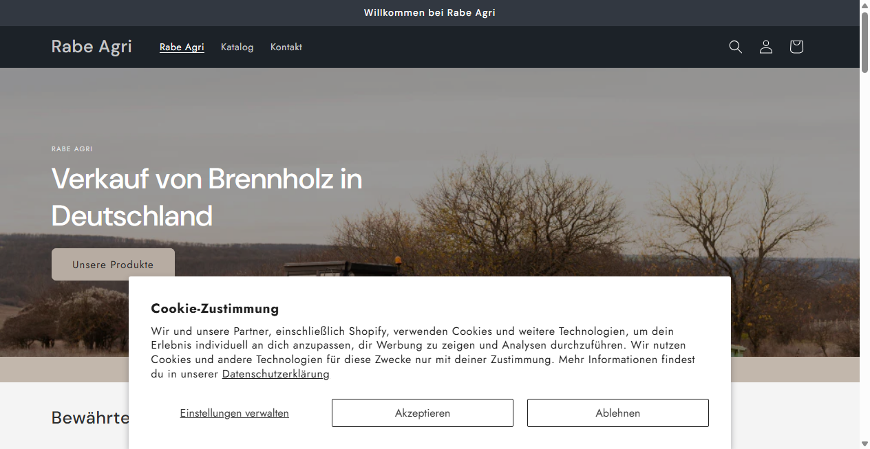 Screenshot von rabeagrigmbh.de