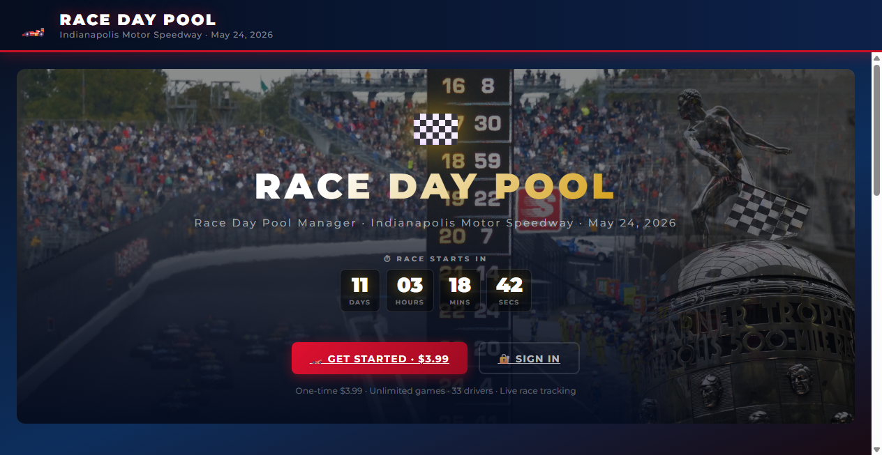 Screenshot von racedaypool.com