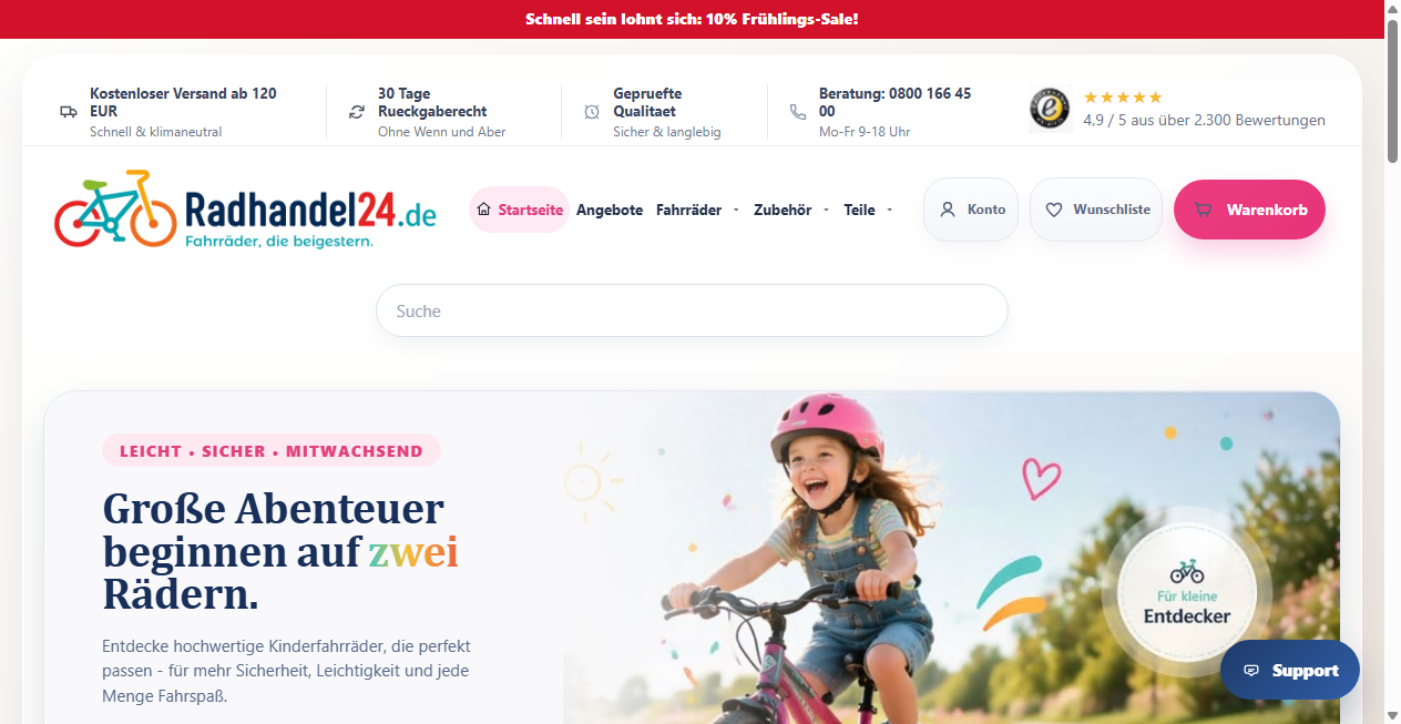 Screenshot von radhandel24.de