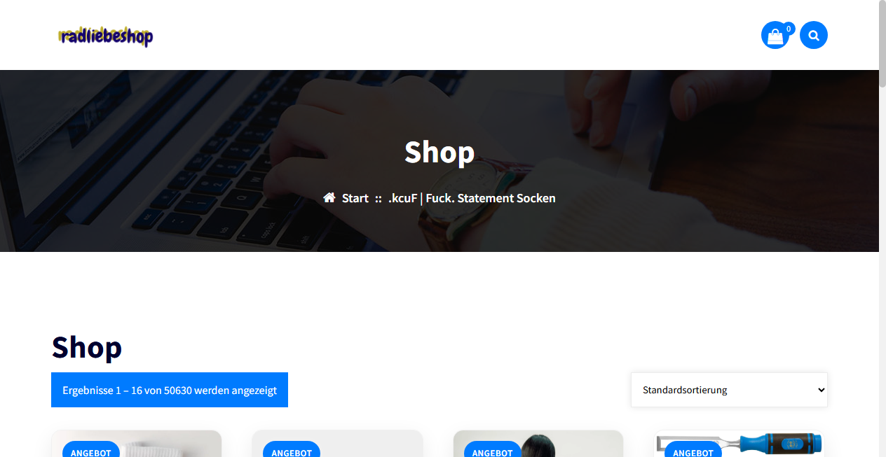 Screenshot von radliebeshop.de