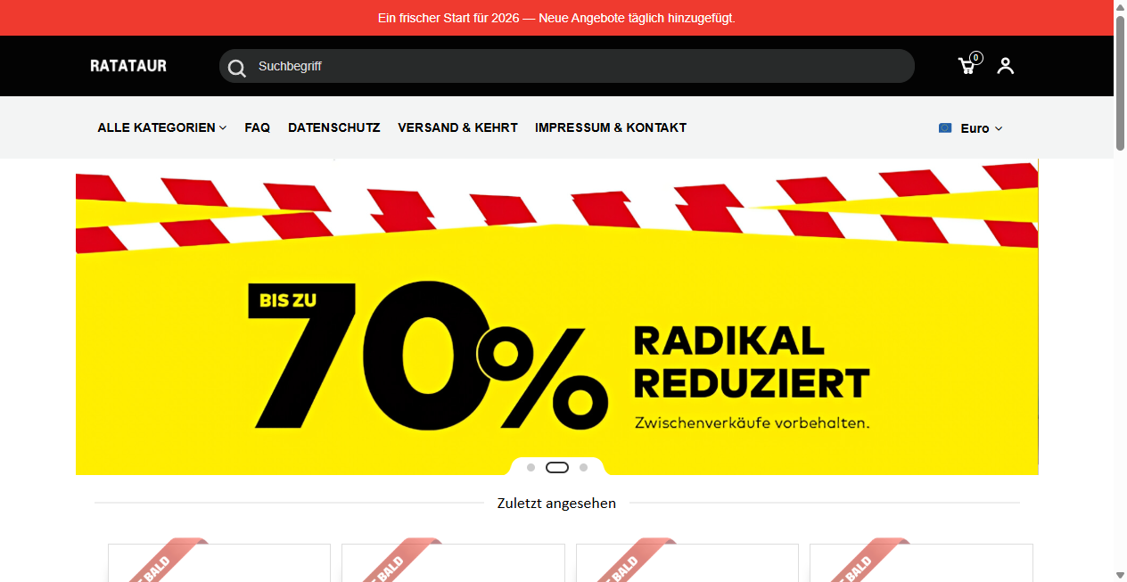 Fake Shop Warnung: ratataur.com (2026)