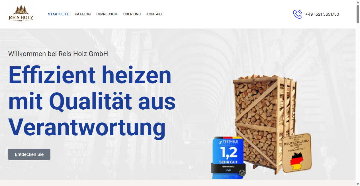 Screenshot von reisholzgmbh.de