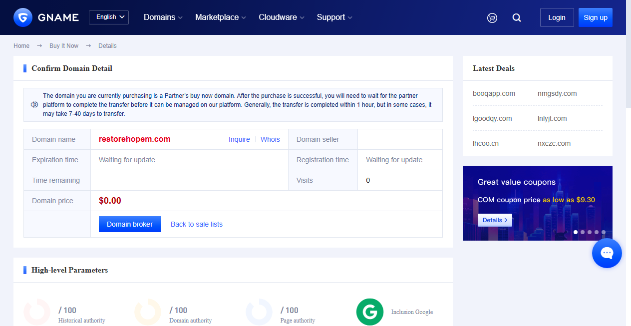 Screenshot von restorehopem.com