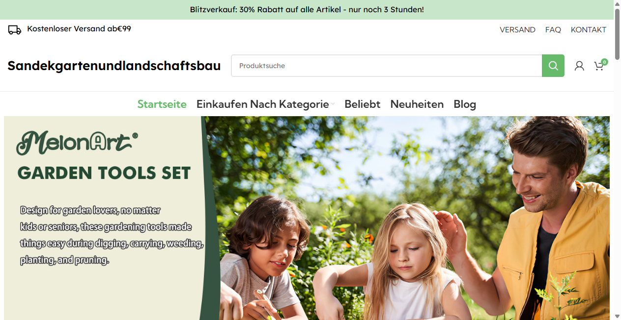 Screenshot von sandekgartenundlandschaftsbau.de