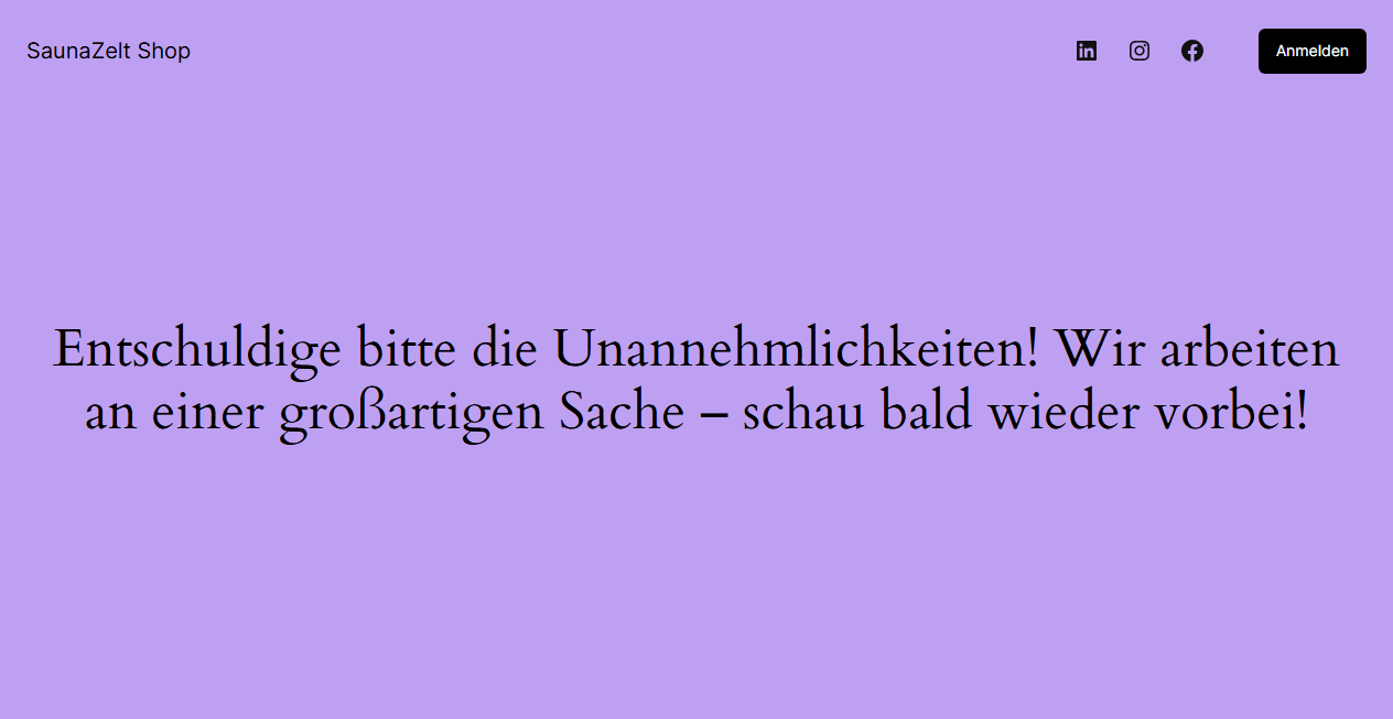 Screenshot von saunazelt-shop.com