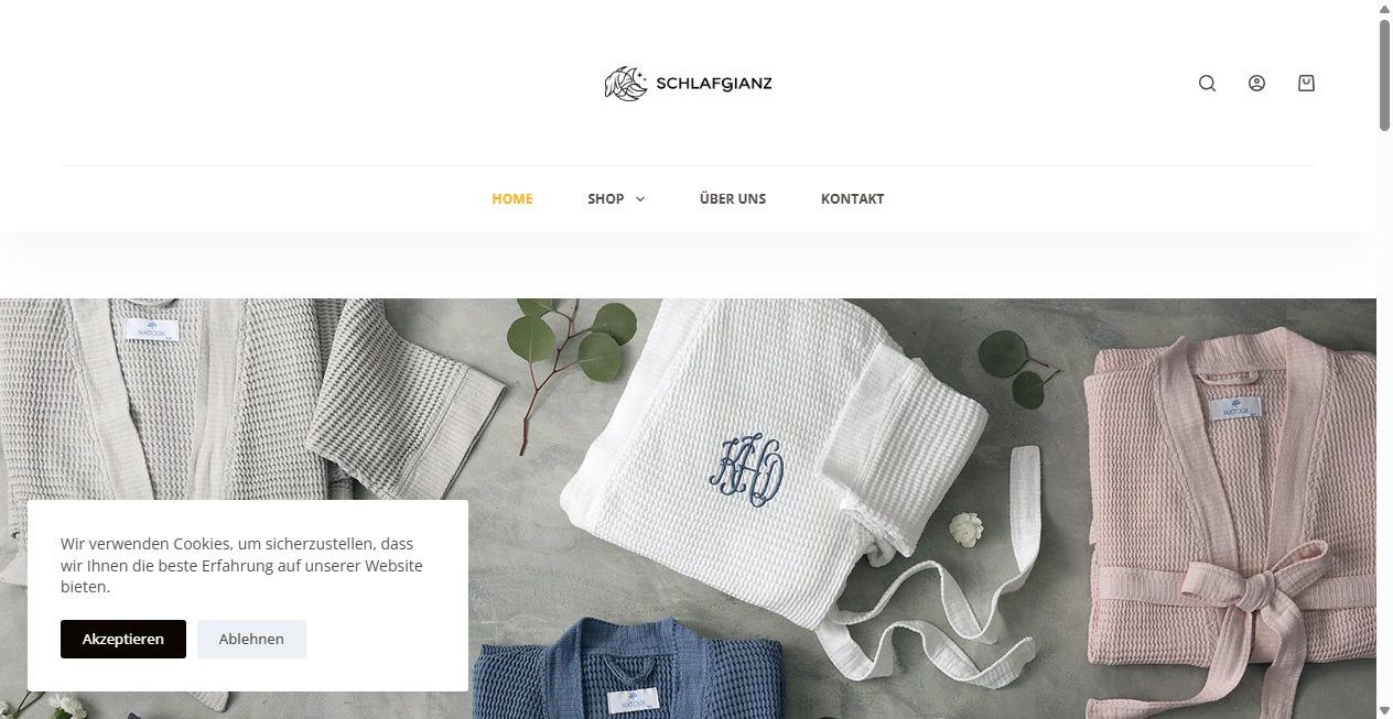 Screenshot von schlafglanz.com