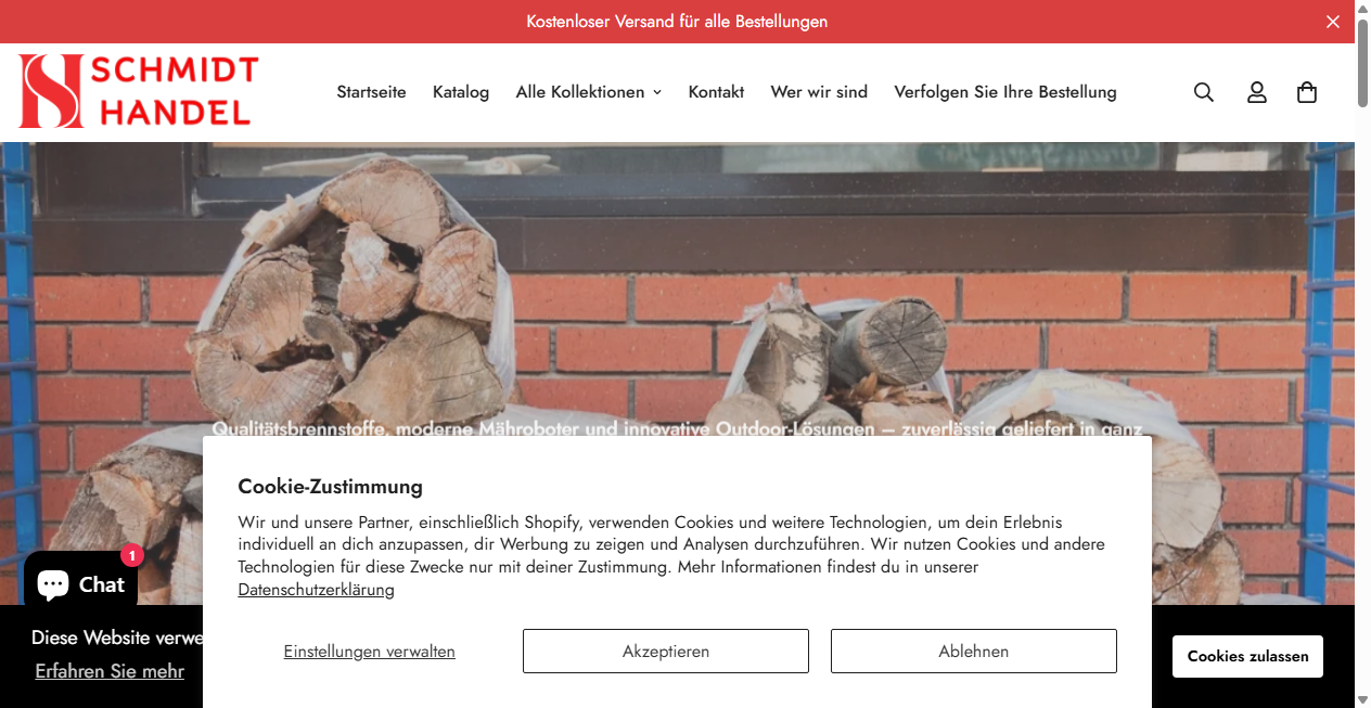 Screenshot von schmidts-handel.de