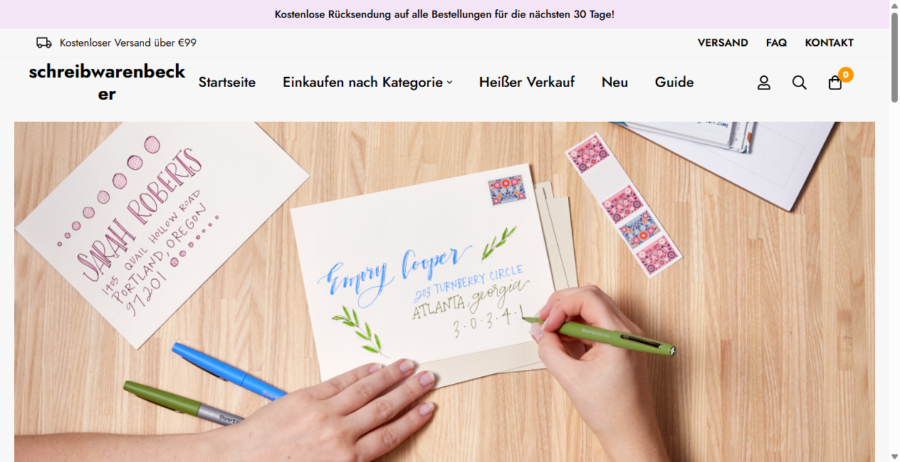 Screenshot von schreibwarenbecker.de