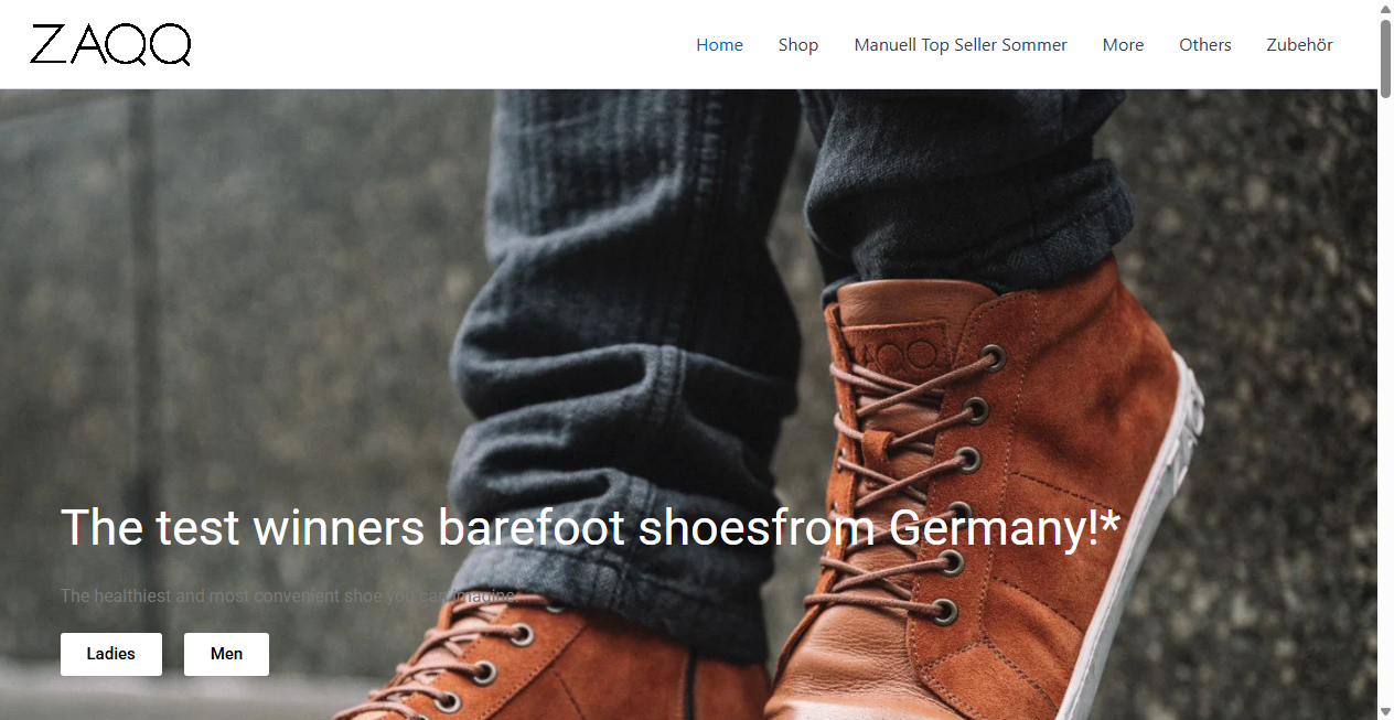 Screenshot von shoessura.com