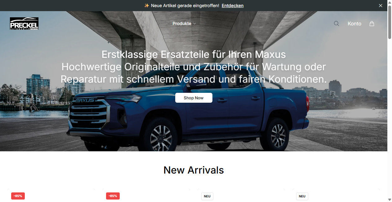 Screenshot von shopmaxusersatzteile.shop