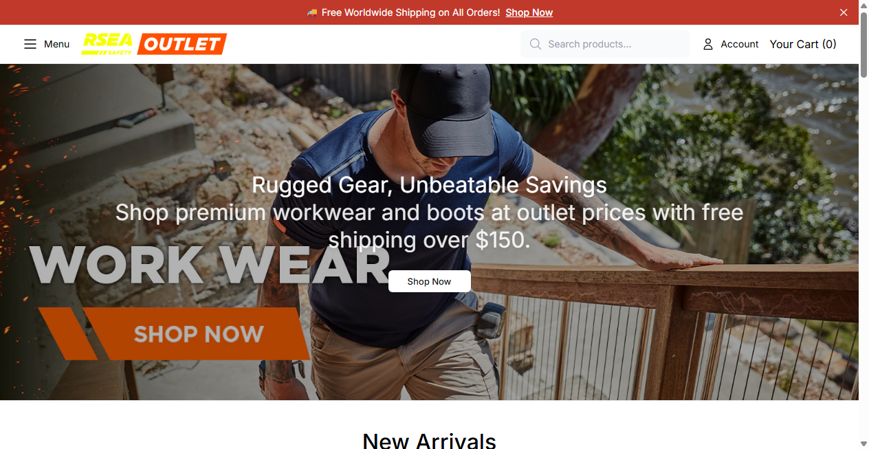 Screenshot von shoprseasafetyoutlet.shop