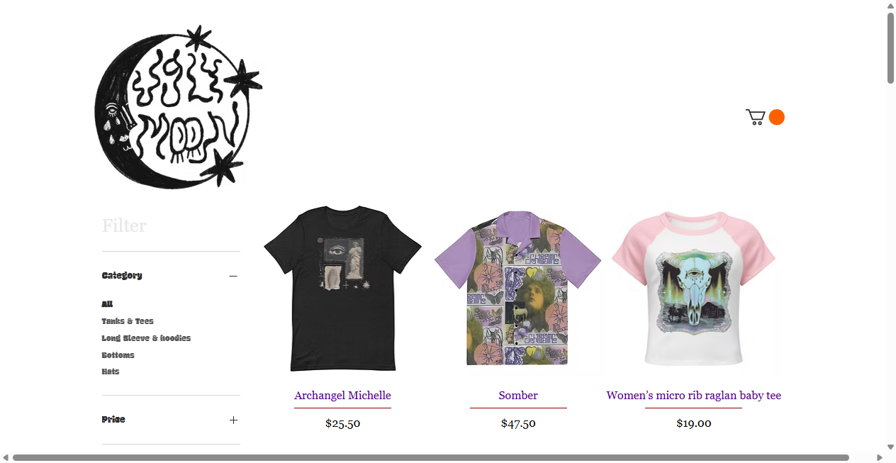 Screenshot von shopuglymoon.com