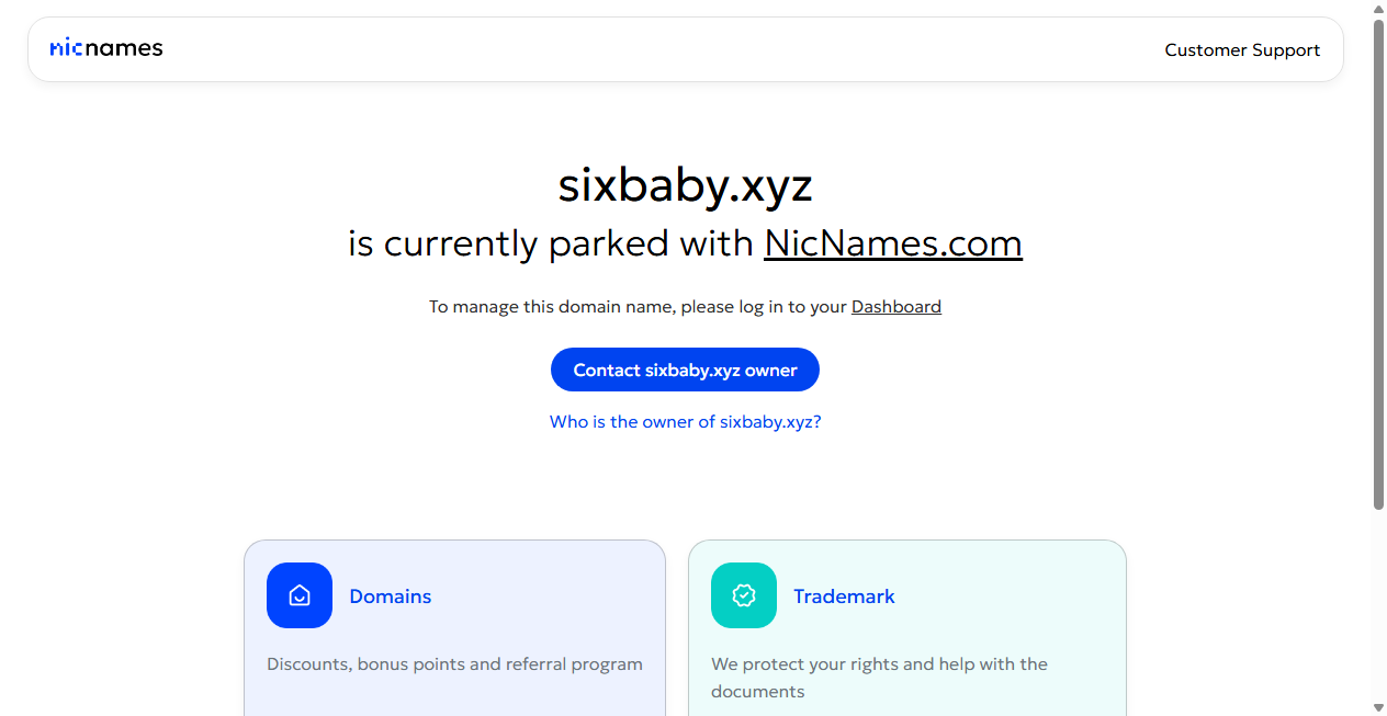 Screenshot von sixbaby.xyz
