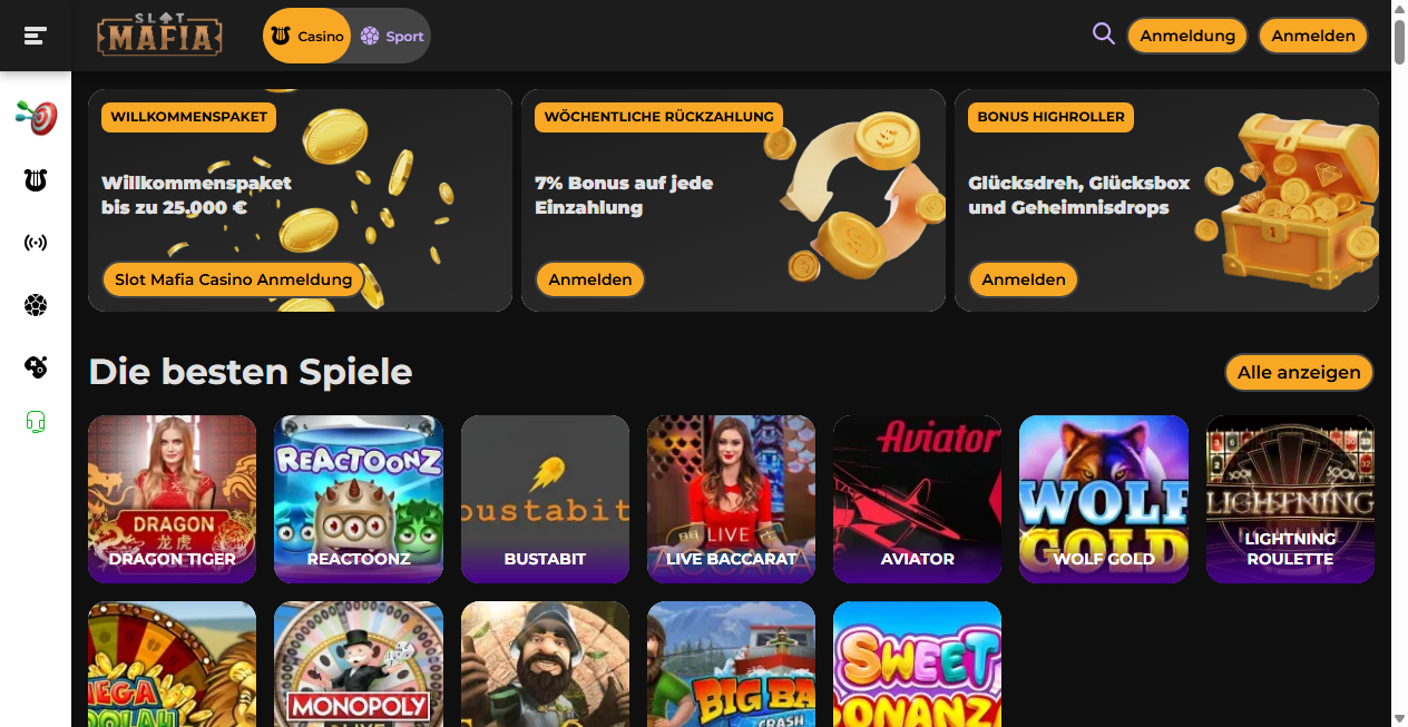 Screenshot von slotmafia-online.de