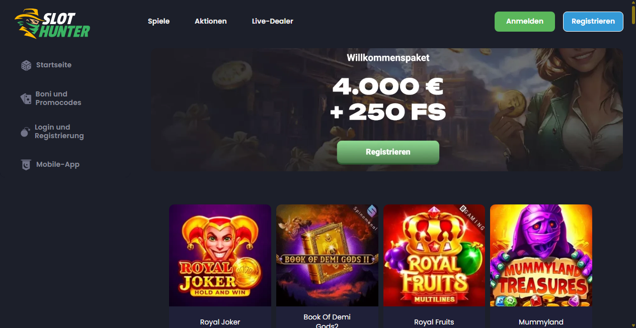 Screenshot von slotshoppercasino.de