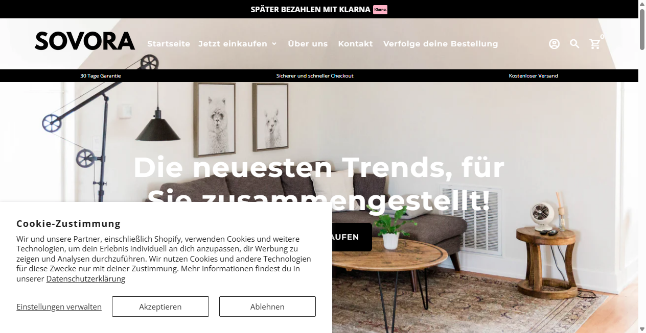 Bestätigte Warnung zu sovora-shop.com (2026)