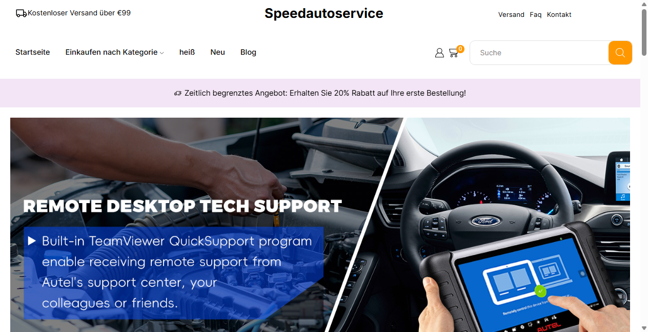 Screenshot von speedautoservice.de