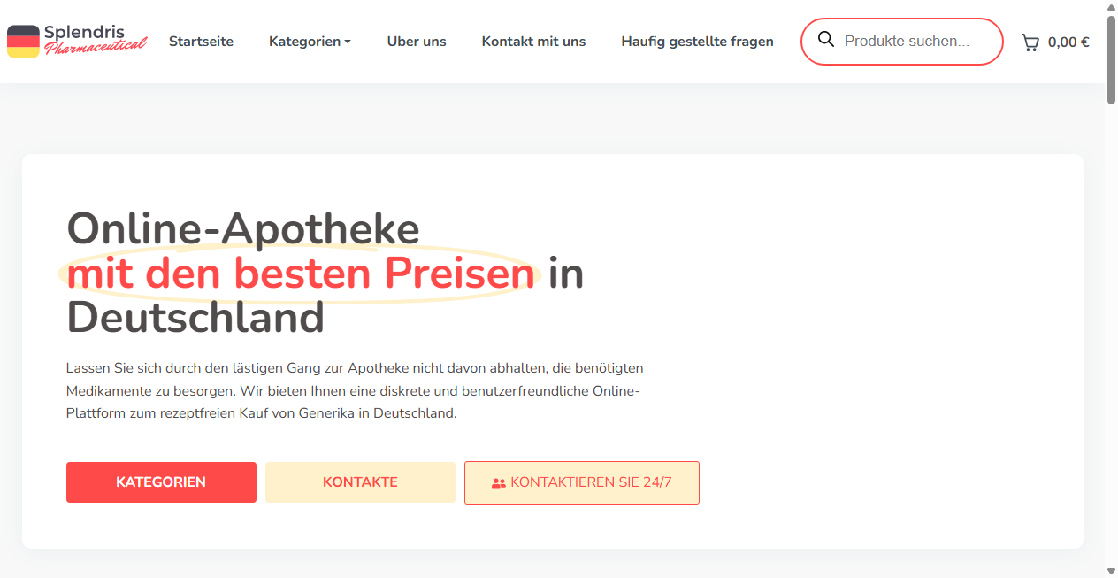 Bestätigte Warnung zu splendris-pharmaceuticals.de (2026)