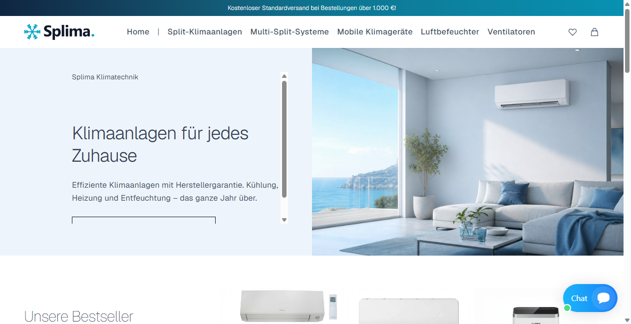 Screenshot von splima.de