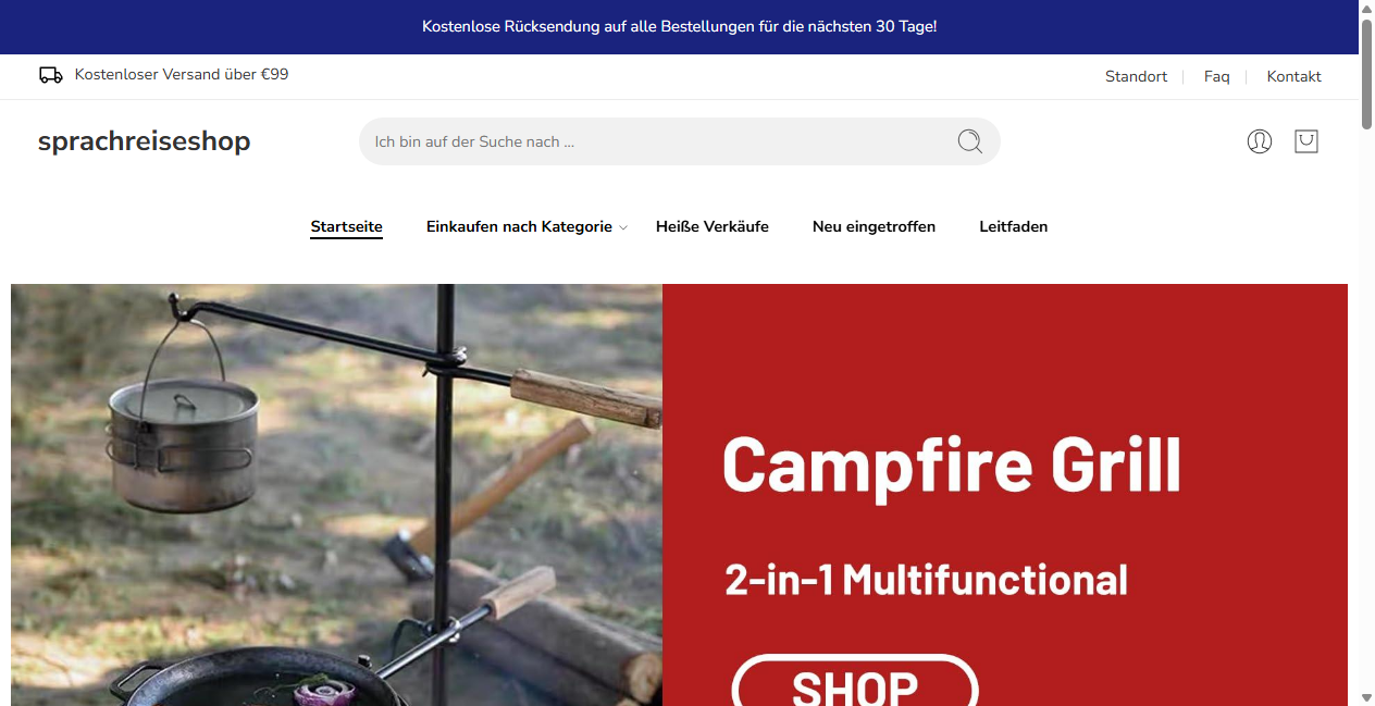 Screenshot von sprachreiseshop.de