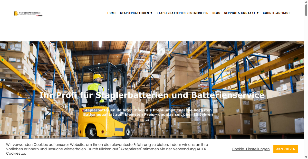 Screenshot von staplerbatterien.de