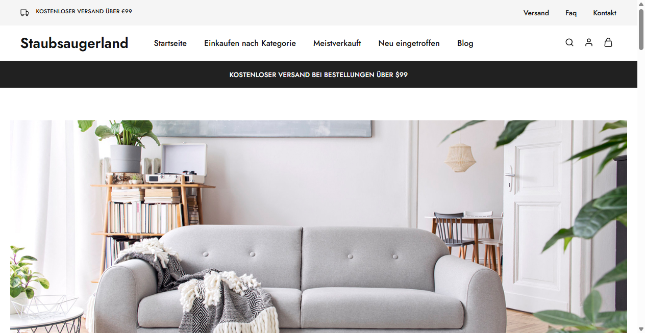 Screenshot von staubsaugerland.de