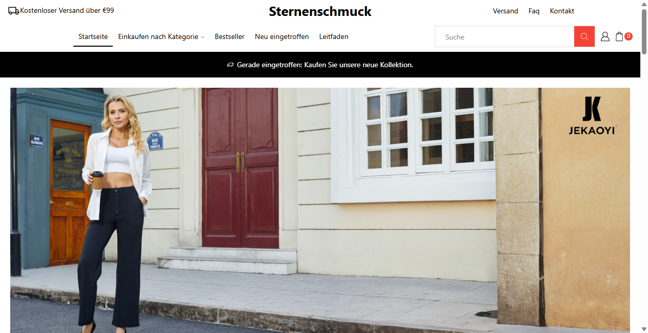 Screenshot von sternenschmuck.de