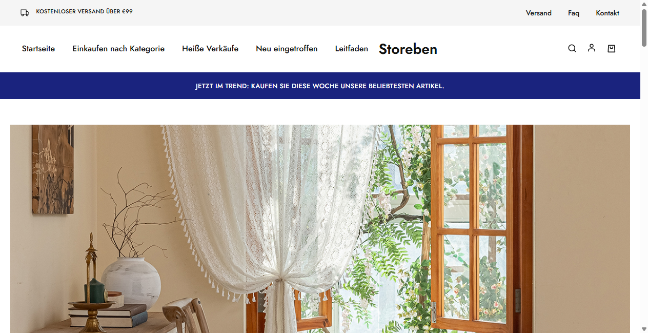 Screenshot von storeben.de