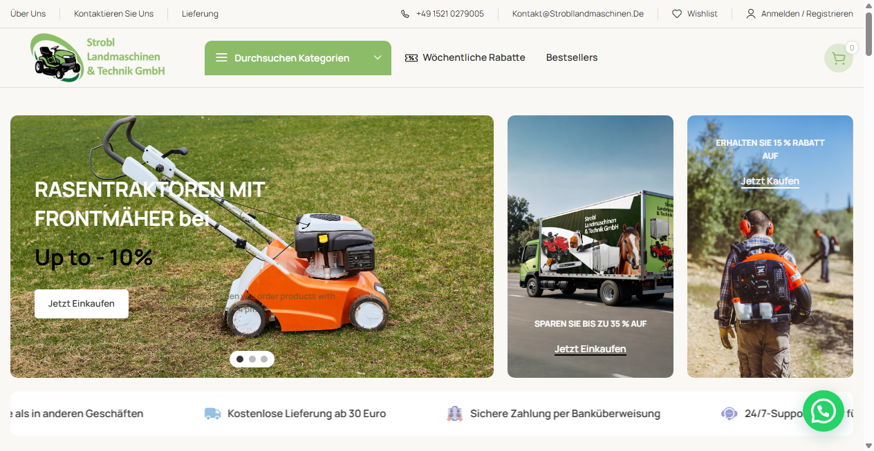 Screenshot von strobllandmaschinen.de