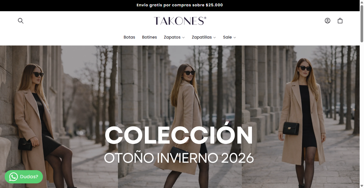 Screenshot von takones.cl