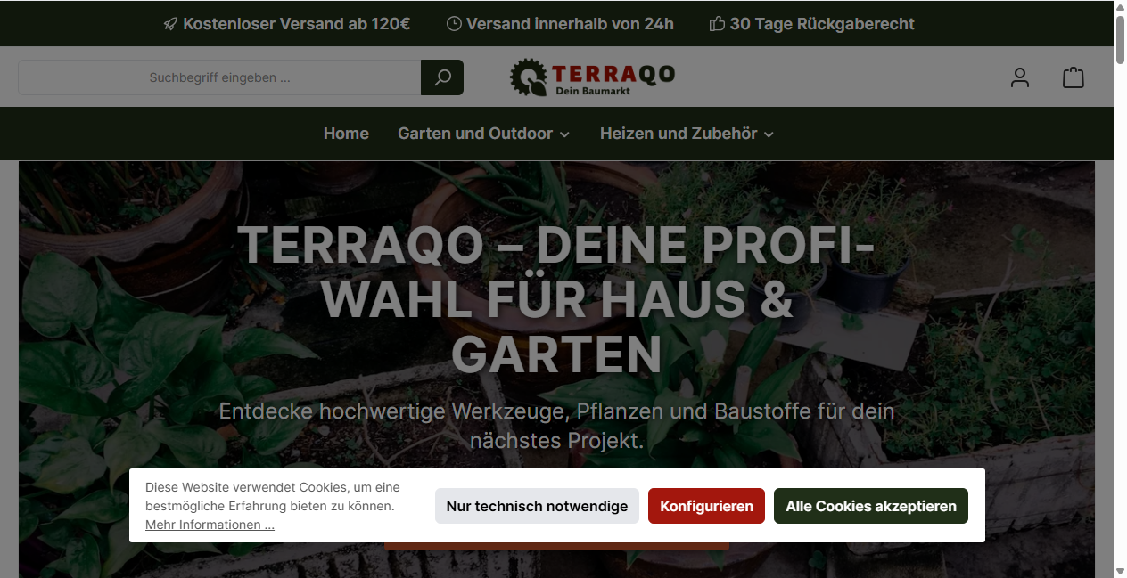 Screenshot von terraqo.de
