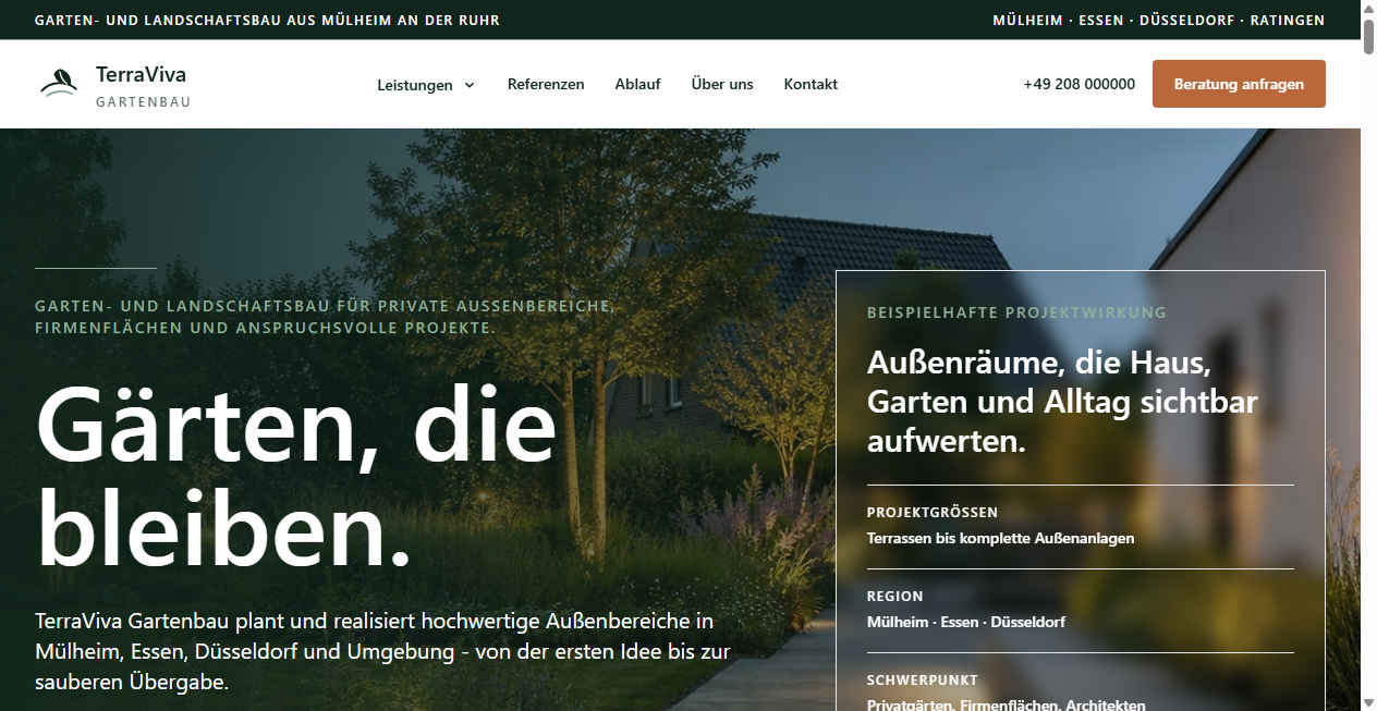 Screenshot von terraviva-gartenbau.de