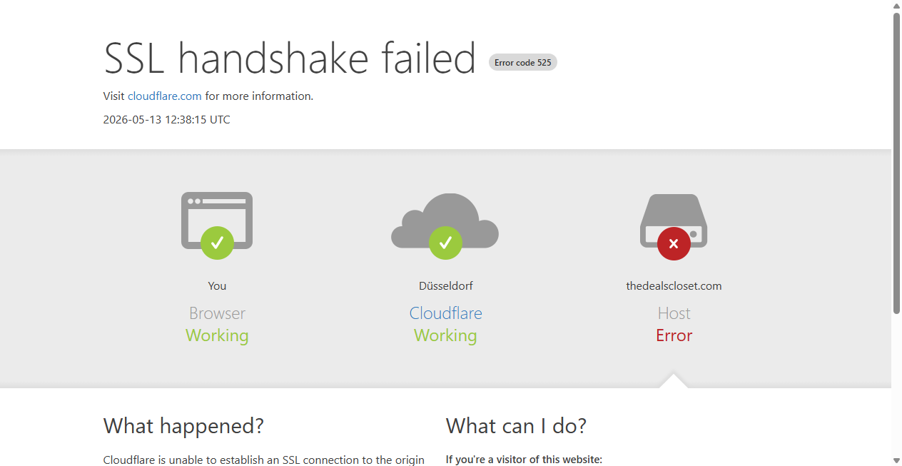 Screenshot von thedealscloset.com