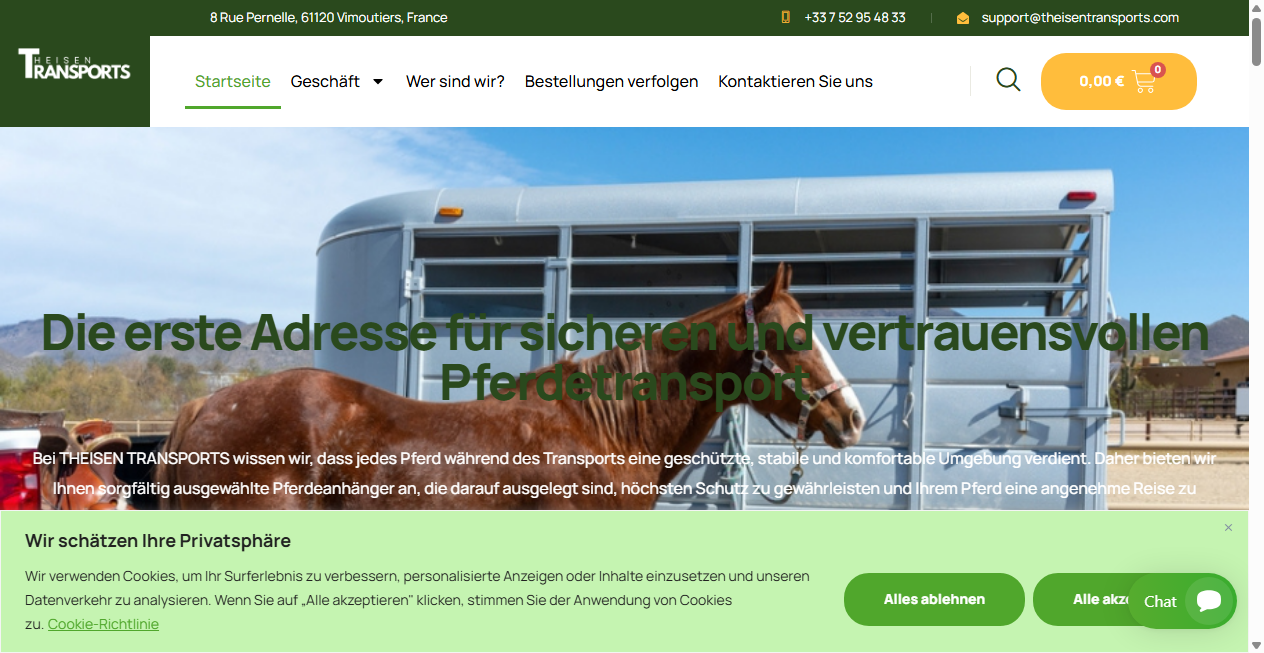 Fake Shop Warnung: theisentransports.com (2026)