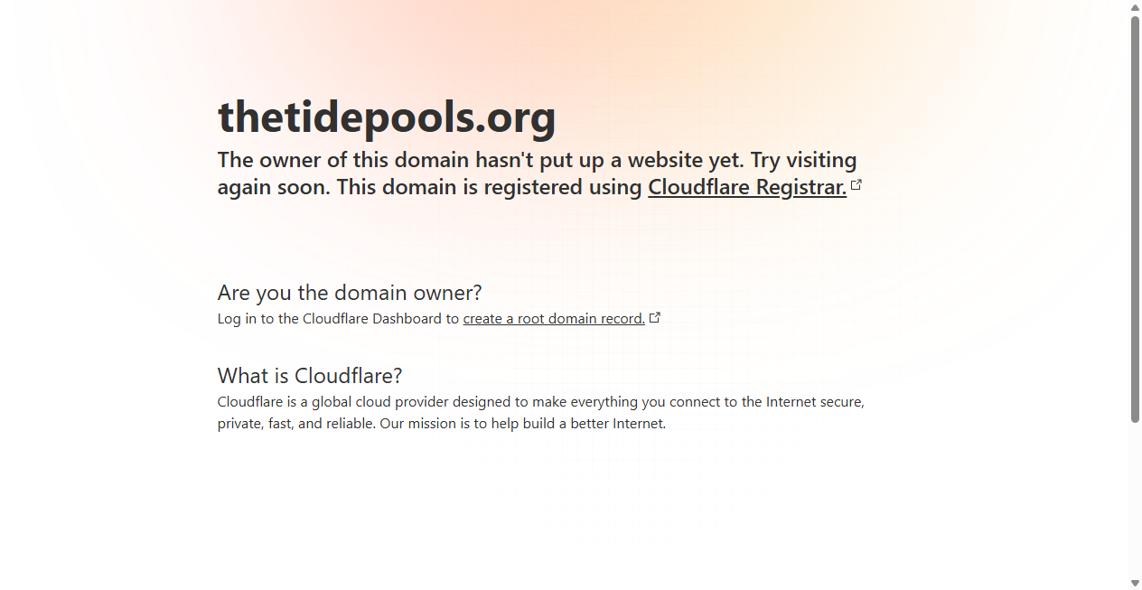 Screenshot von thetidepools.org