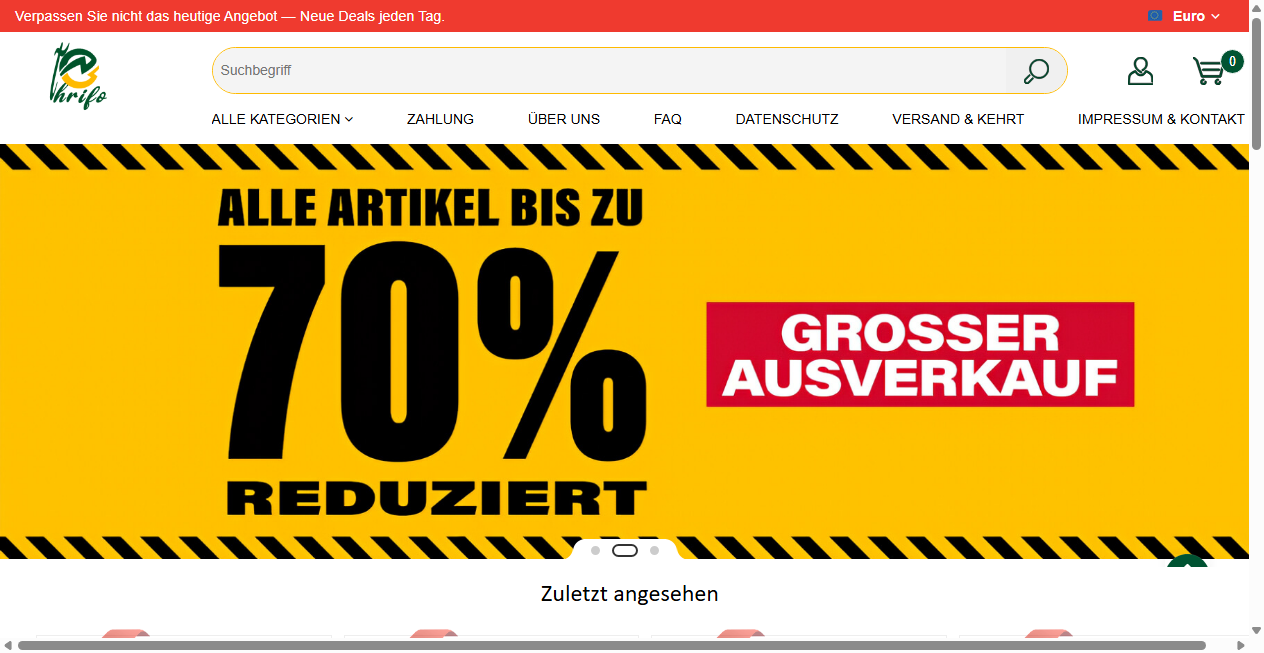 Fake Shop Warnung: thriftfolio.com (2026)