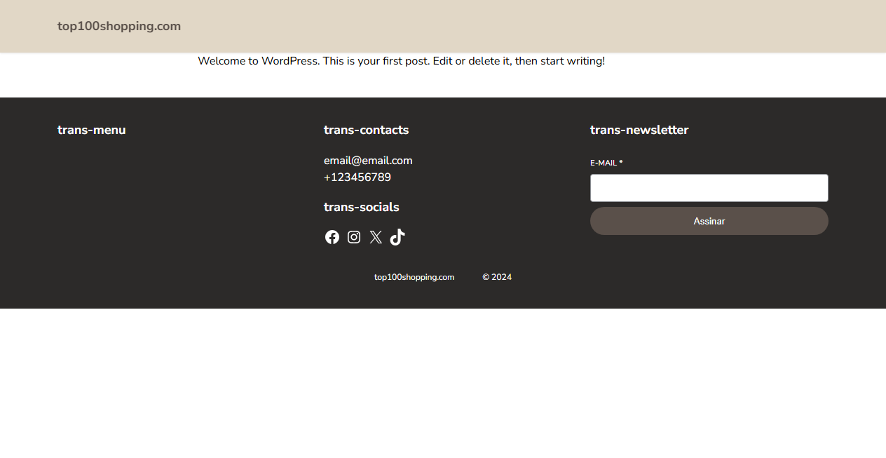 Screenshot von top100shopping.com