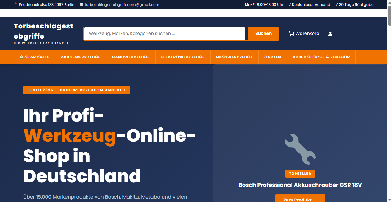 Screenshot von torbeschlagestobgriffe.com