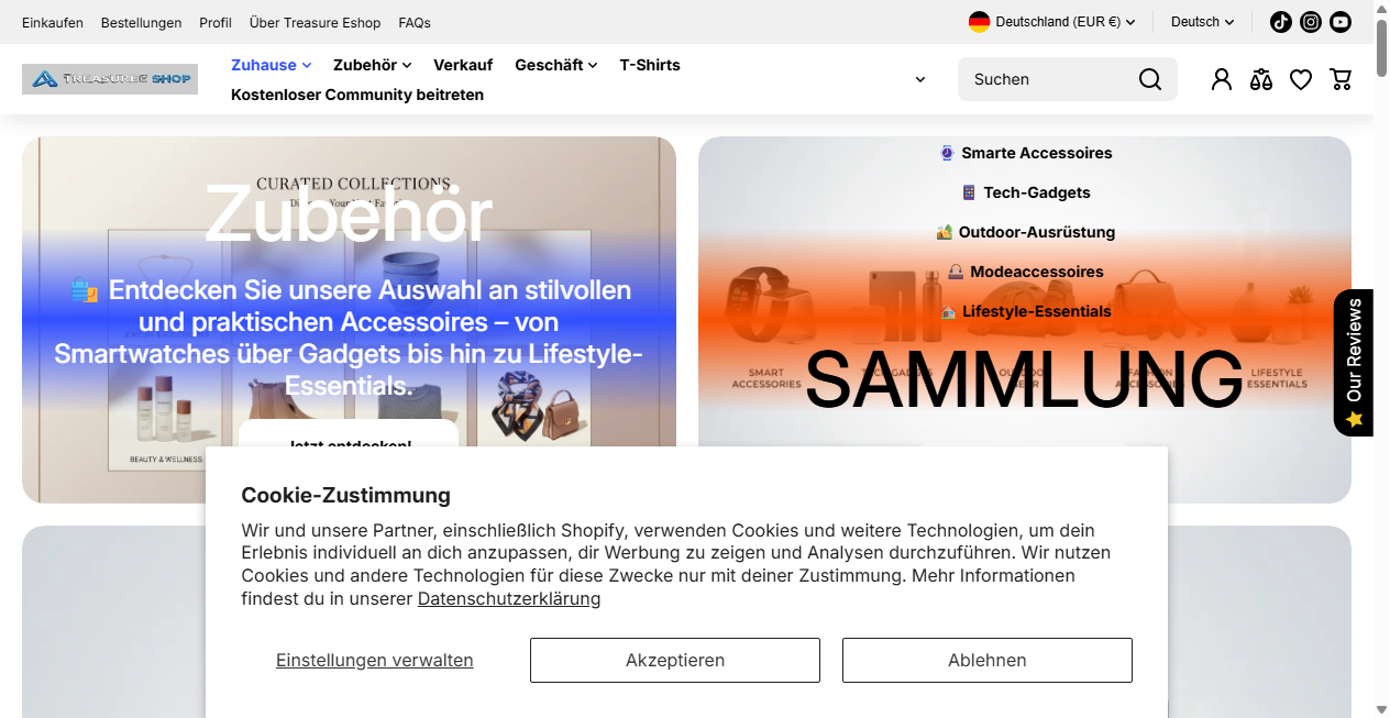 Fake Shop Warnung: treasureeshop.de (2026)