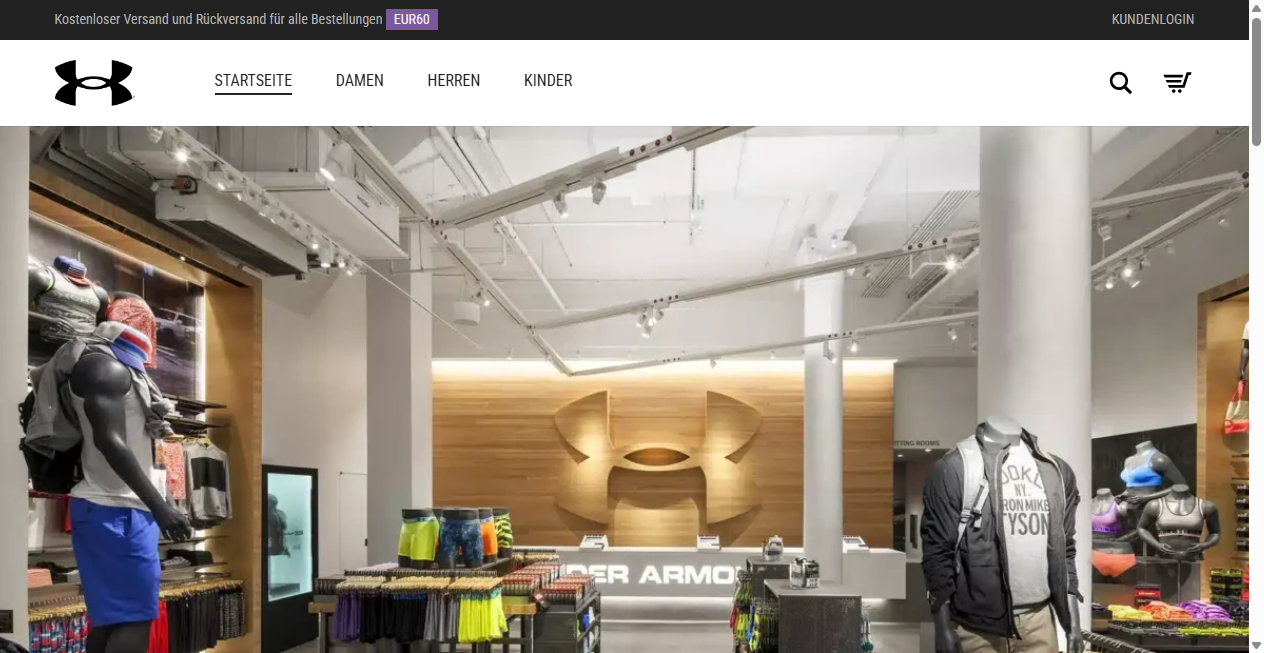 Screenshot von under-armour.com.de